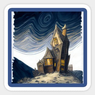 Starry Night Above The Shrieking Shack Sticker